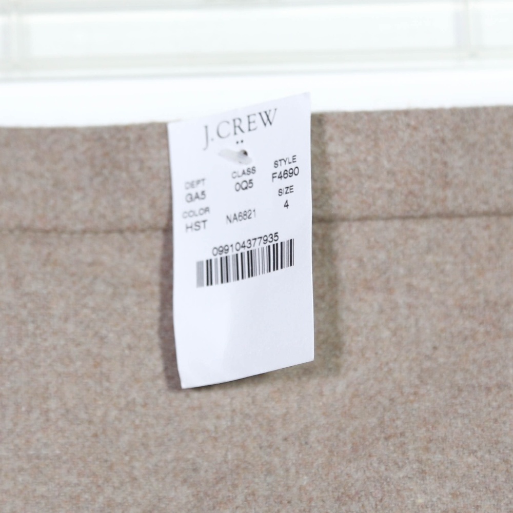 NEW J Crew Wool Career Pencil Skirt Cream 4 Lined - Picture 3 of 8